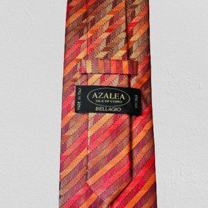 Azalea Tie 100% Silk Tie Made in Bellagio Como Italy Geometric Pattern